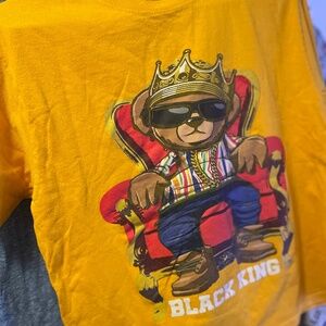 Vibes Black King Teddy Tee